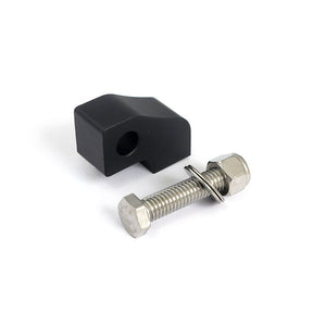 Custom Headlamp Mount Block. Angled. Black Headlamp Mounting Mcs