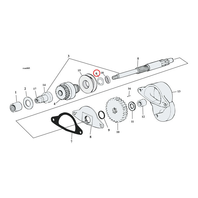Retaining Ring, Starter Shaft Retaining Rings Mcs