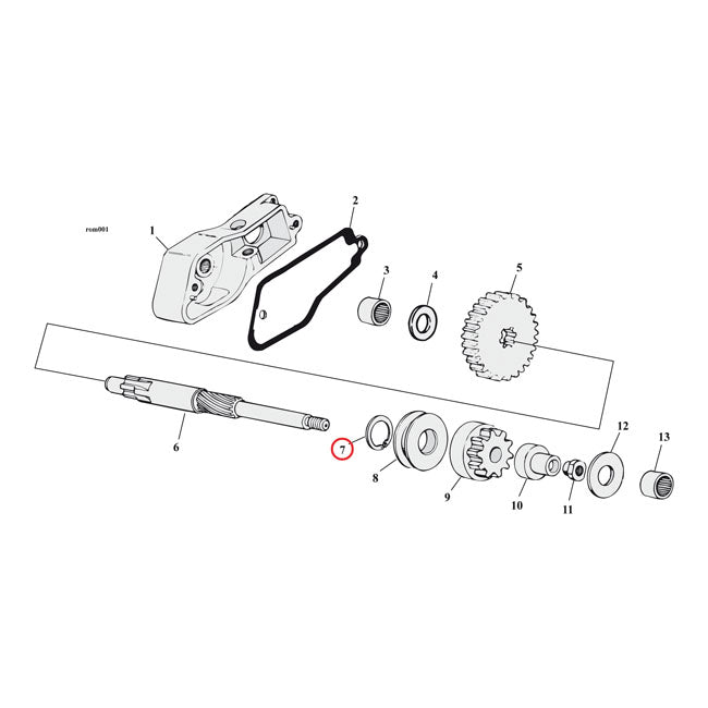 Retaining Ring, Starter Shaft Retaining Rings Mcs