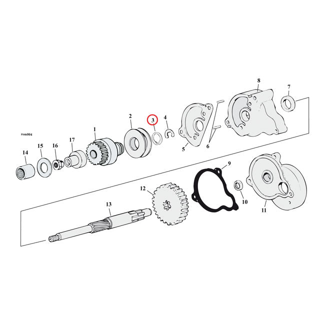 Retaining Ring, Starter Shaft Retaining Rings Mcs