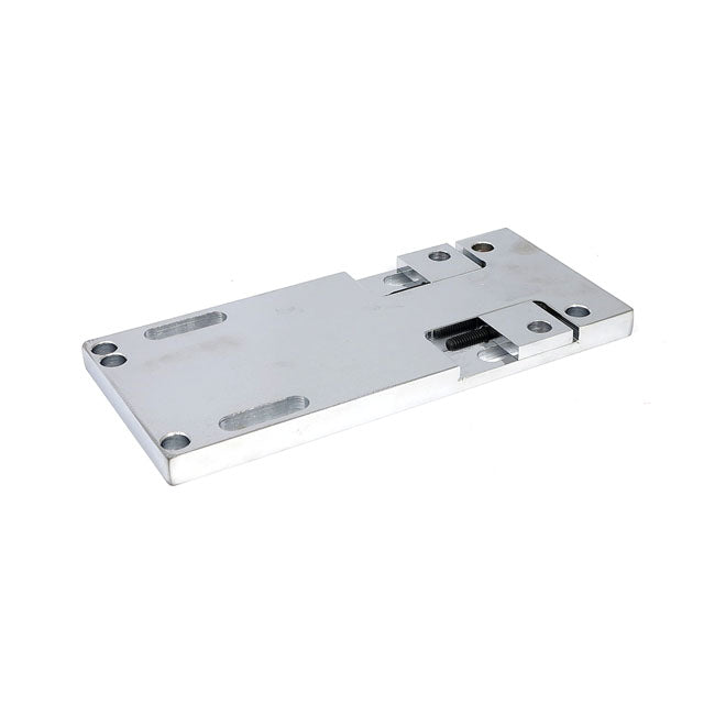 4 Speed Transmission Mount Plate. Adjustable. Chrome Transmission Mount Plates Mcs