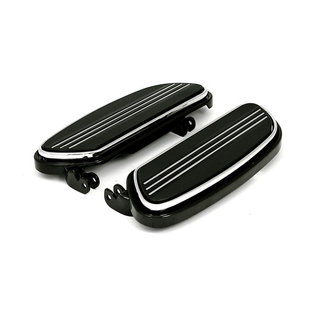 Runway Rider Floorboards, 1" Extended. Black Floorboards Mcs