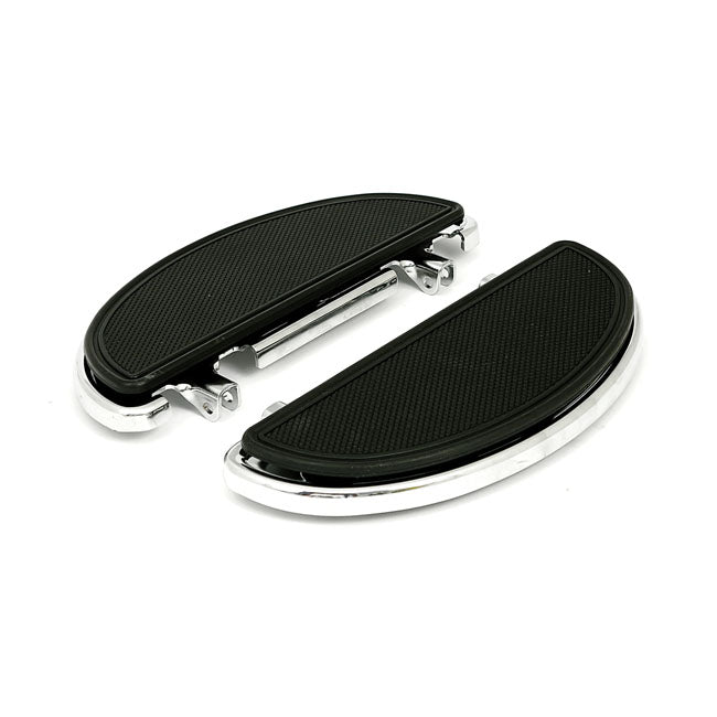 Oval Early Style Floorboards. With Dampers. Chrome Floorboards Mcs