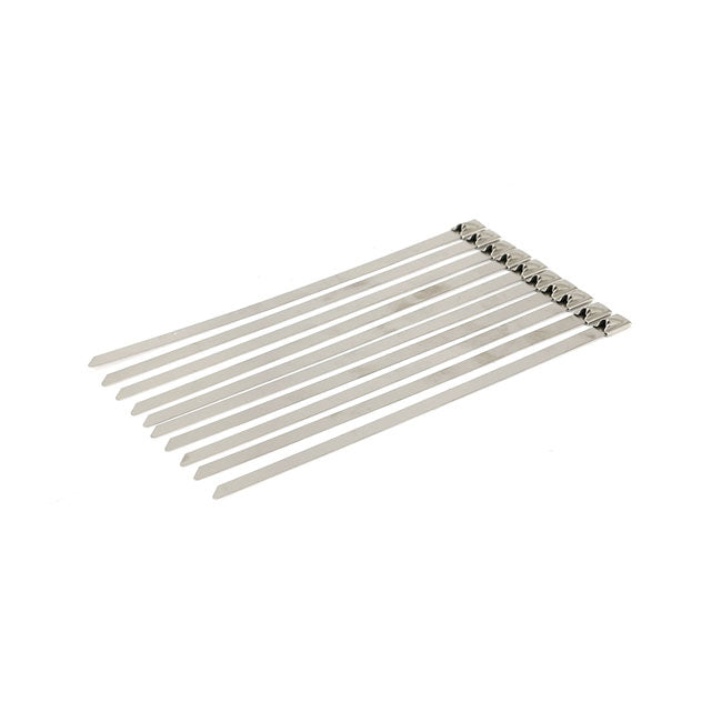 Exhaust Tie Wraps 8" Long Clear Stainless Exhaust Insulating Wraps Mcs