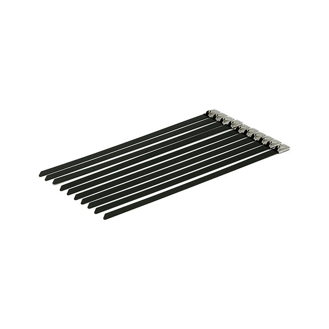 Exhaust Tie Wraps 8" Long Black Stainless Exhaust Insulating Wraps Mcs