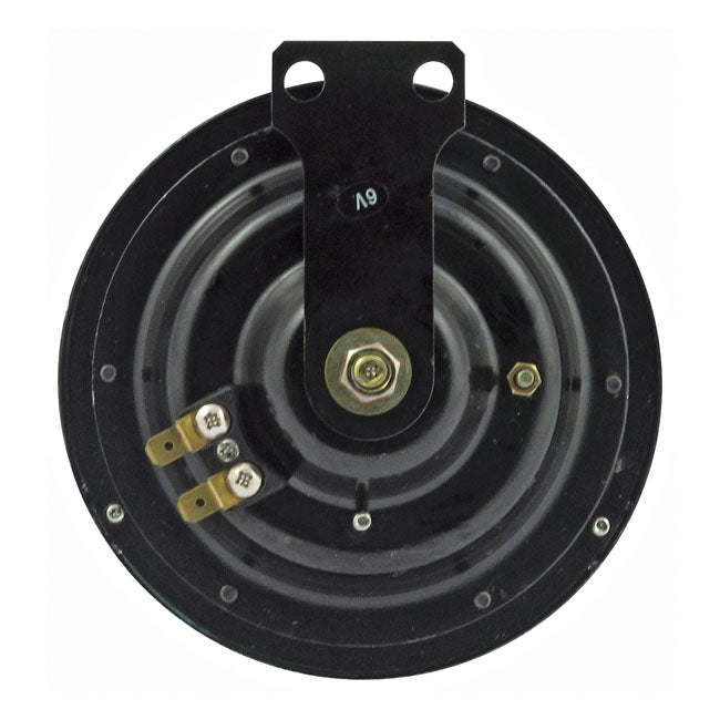 Oem Style 5 1/2" Springer Horn. Chrome. 6 Volt Horns Mcs