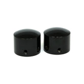 Front Axle Nut Cap Kit. Black. Domed Axle Covers Mcs