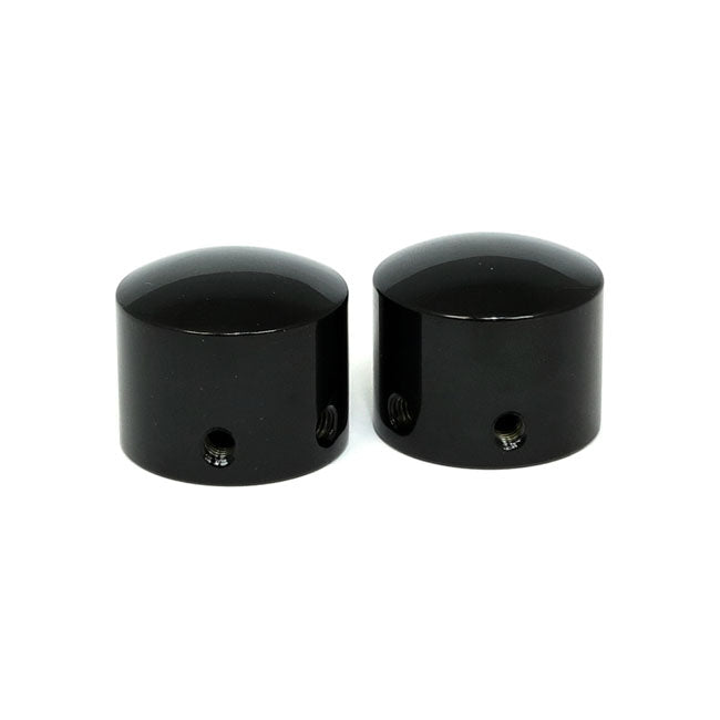 Front Axle Nut Cap Kit. Black. Domed Axle Covers Mcs