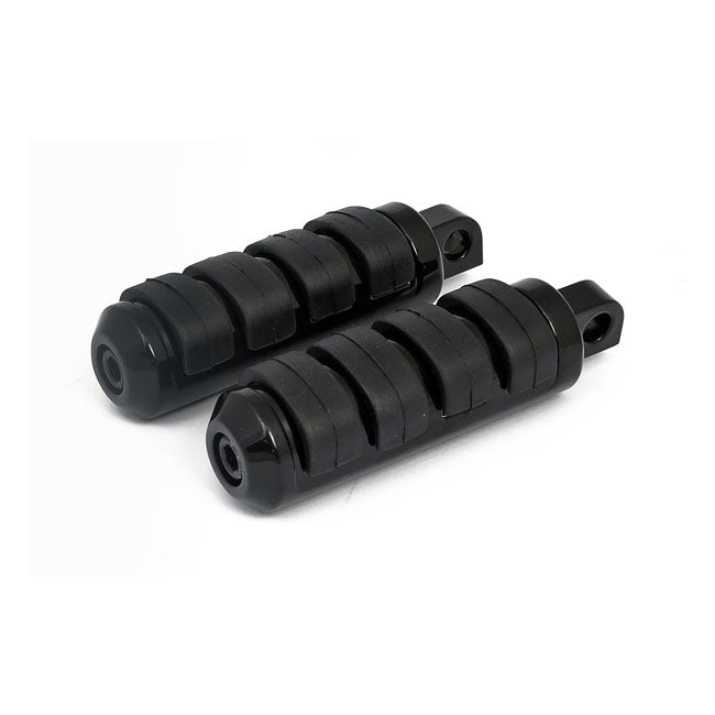 Comfort Foot Pegs. Small Diameter. Black Footpegs Mcs