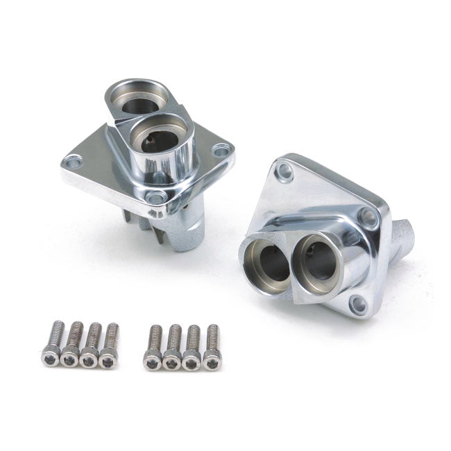Shovel Tappet Block Set Front/Rear. Chrome Tappet Blocks Mcs