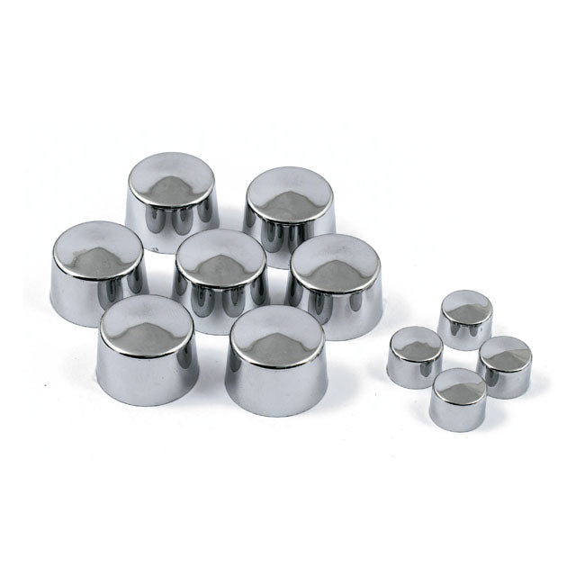 Smoothtopps, Push On Bolt Cover Set. Chrome Bolt Covers Usa Sizes Mcs