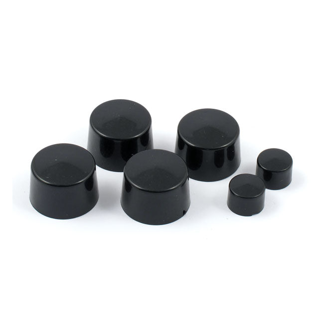Smoothtopps, Push On Bolt Cover Set. Black Bolt Covers Usa Sizes Mcs