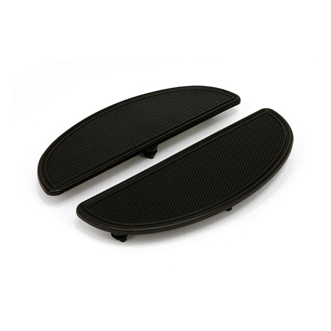 Oval Floorboard Pads. Knurled/Ribbed. Black Floorboards Mcs