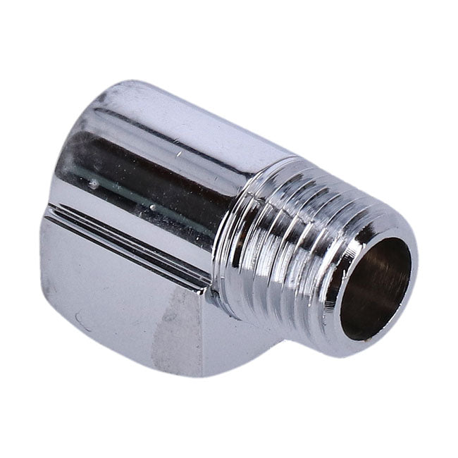 Adapter Oil Line Fitting, 90 Degrees. 1/4" Npt. Chrome Oil Pressure Gauges Gardner Westcott