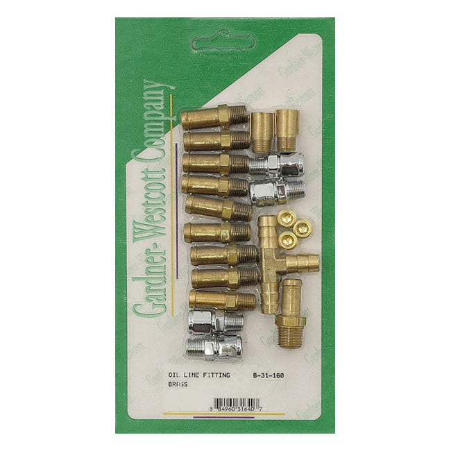 Gardner Westcott, Oil Pump Line Fitting Kit. Brass Oil Line Fittings Gardner Westcott