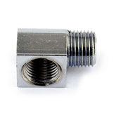 Oil Fitting Adapter, 90 Degree. Chrome Oil Pressure Gauges Mcs