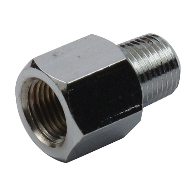 Adapter Fitting, Straight. 1/8" Npt To 1/8". Chrome Oil Gauge Fittings Mcs