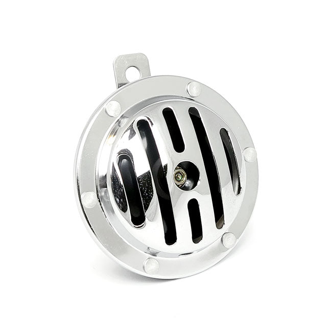 Slotted Custom Round Horn. 100 Mm. Chrome Horns Mcs