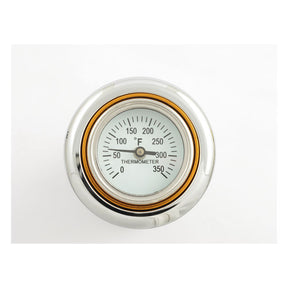 Billet Oil Cooler, With Temperature Gauge. Chrome Oil Cooler Mcs