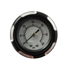 Billet Oil Cooler, With Oil Pressure Gauge. Black Oil Cooler Mcs
