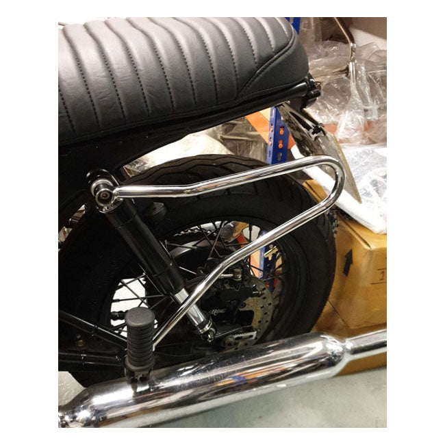 Motone, Triumph Saddlebag Support. Polished Stainless Touring Luggage Motone