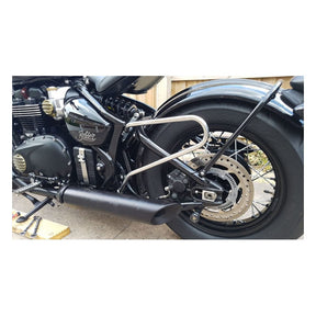 Motone, Triumph Saddlebag Support. Polished Stainless Touring Luggage Motone