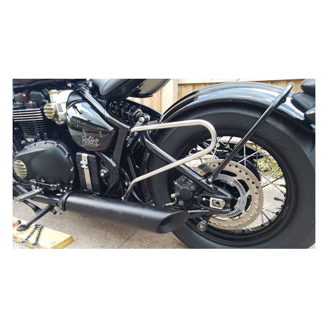 Motone, Triumph Saddlebag Support. Polished Stainless Touring Luggage Motone