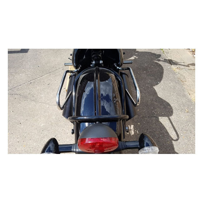 Motone, Triumph Saddlebag Support. Polished Stainless Touring Luggage Motone