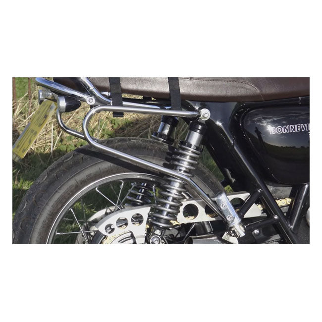 Motone, Triumph Saddlebag Support. Polished Stainless Touring Luggage Motone