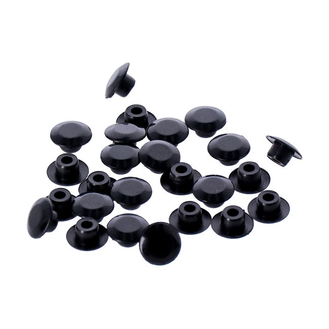 Push In Mushroom Allen Head Plugs 3/8". Black Bolt Covers Usa Sizes Mcs