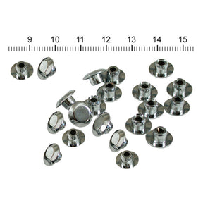 Push In Mushroom Allen Head Plugs M6. Chrome Bolt Covers Metric Sizes Mcs