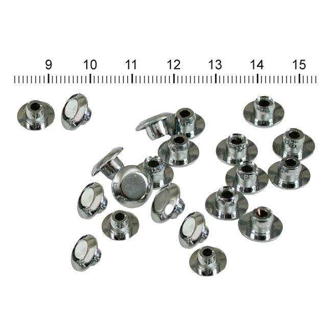 Push In Mushroom Allen Head Plugs M6. Chrome Bolt Covers Metric Sizes Mcs