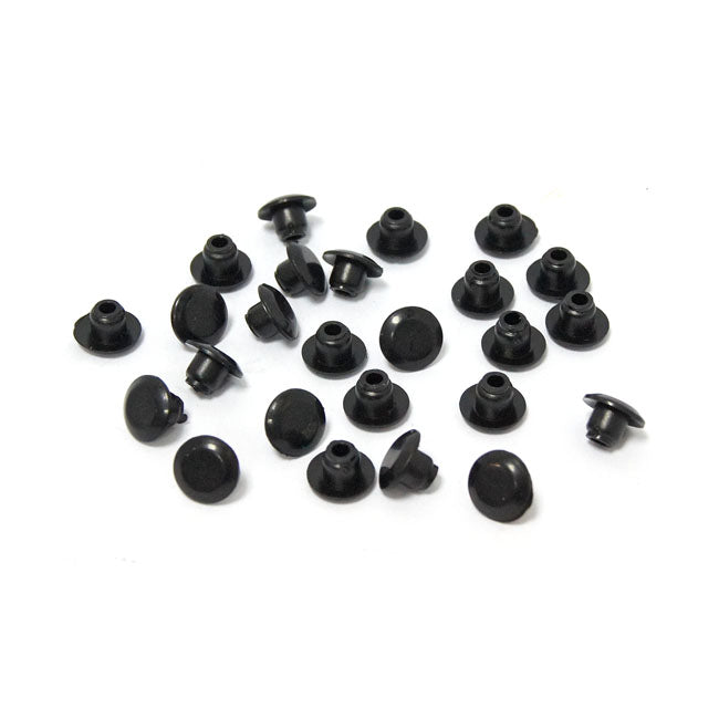 Push In Mushroom Allen Head Plugs 1/4". Black Bolt Covers Usa Sizes Mcs