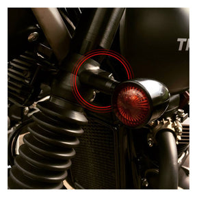 Motone, Turn Signal Brackets For Lc Triumph, 8mm. Black Turn Signals Mounts Motone