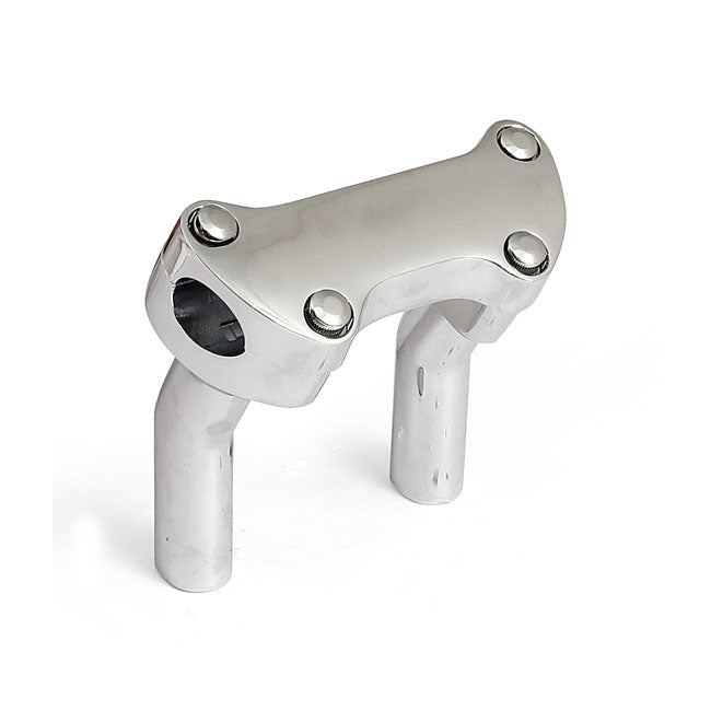 Oem Style Pullback Risers, With Top Clamp. 4.5" Rise. Chrome Risers Mcs