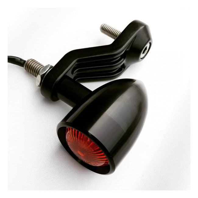 Motone, Ribbed Triline Turn Signal Brackets. Black Turn Signals Mounts Motone