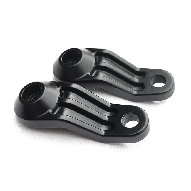 Motone, Ribbed Triline Turn Signal Brackets. Black Turn Signals Mounts Motone