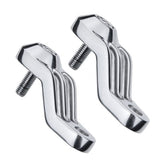 Motone, Ribbed Triline Turn Signal Brackets. Polished Turn Signals Mounts Motone