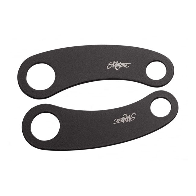Motone, Turn Signal Brackets, Top Shock Mount. Black Turn Signals Mounts Motone