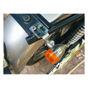 Motone Turn Signal Brackets, Under Seat Mount. Polished Turn Signals Mounts Motone