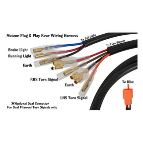 Motone, Triumph Turn Signal Wiring Harness Adapter Wiring Harness Motone
