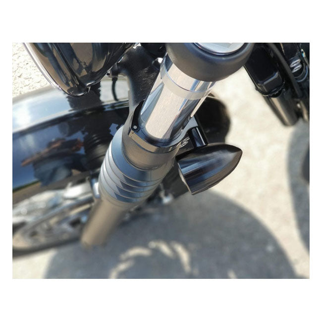 Motone, Wrap Around Turn Signal Brackets, 47mm Forks Turn Signals Mounts Motone