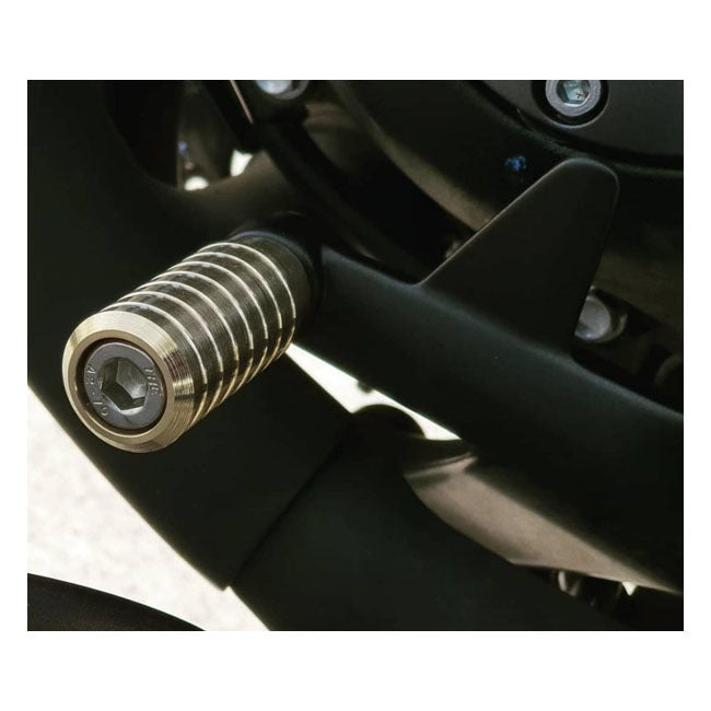 Motone, Shifter End Peg Ribbed. Brass Shifter Peg Motone
