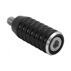 Motone, Shifter End Peg Ribbed. Black Anodized Shifter Peg Motone