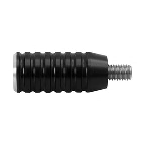 Motone, Shifter End Peg Ribbed. Black Anodized Shifter Peg Motone