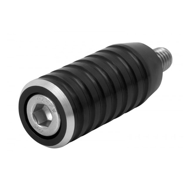Motone, Shifter End Peg Ribbed. Black Anodized Shifter Peg Motone