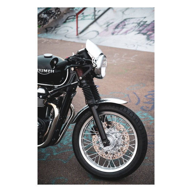 Motone Microblade Screen, Aluminum. Mirror Polished Fairing Motone