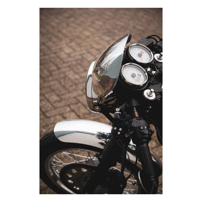 Motone Microblade Screen, Aluminum. Mirror Polished Fairing Motone