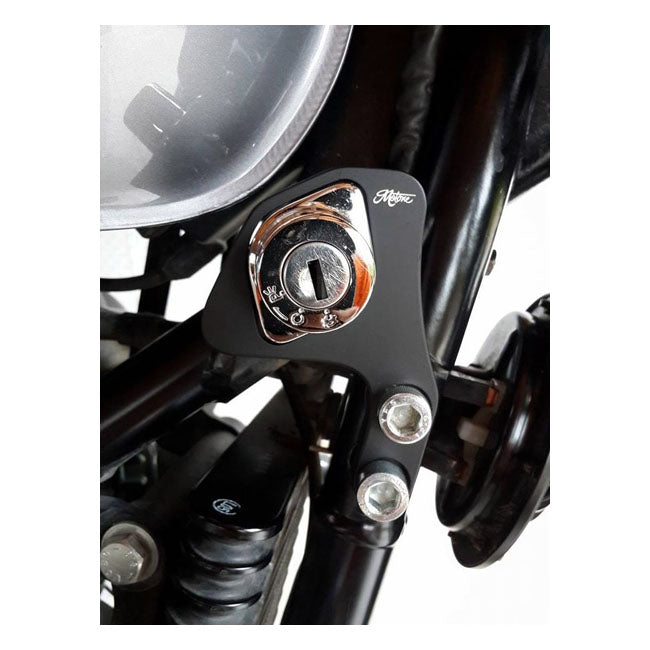 Motone Ignition Relocation Bracket, Rhs. Black Ignition Switch Brackets Motone