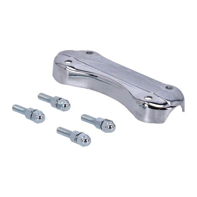 Riser Top Clamp, Panhead. Chrome Risers Mounts Mcs